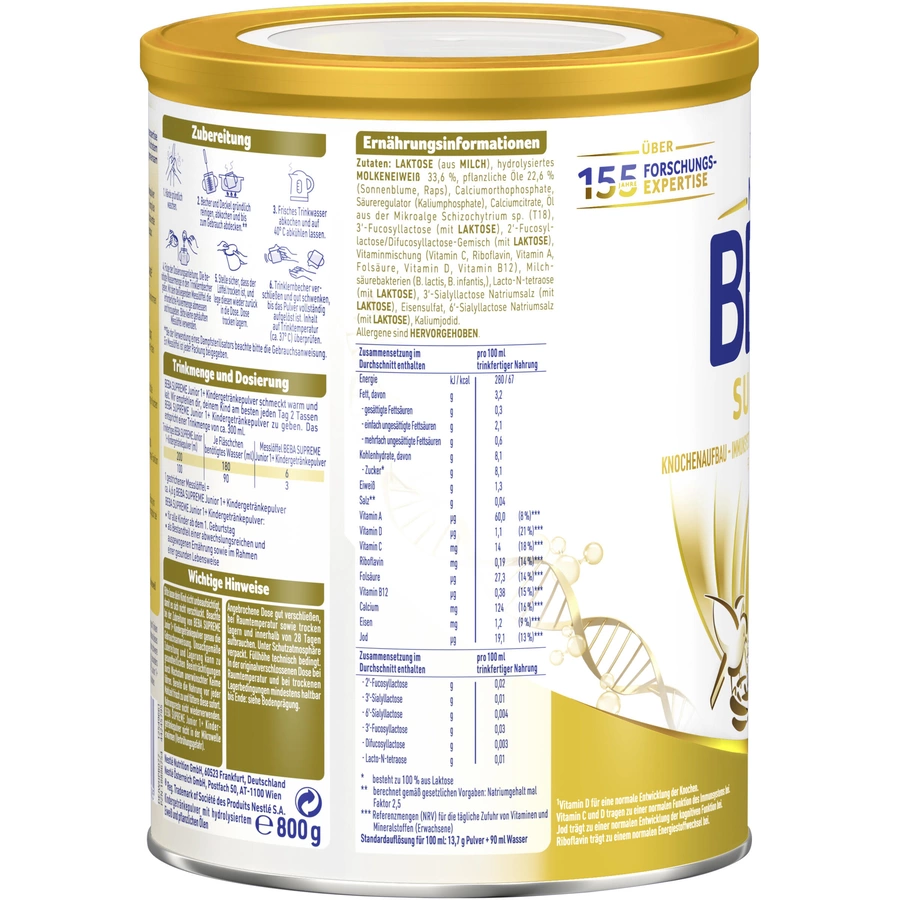 Nestlé BEBA SUPREME JUNIOR 1 ab dem 1. Geburtstag 6x 800g