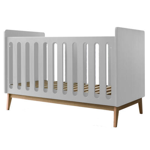 Lit bébé 120x60 transformable en banquette Pure White - PERICLES