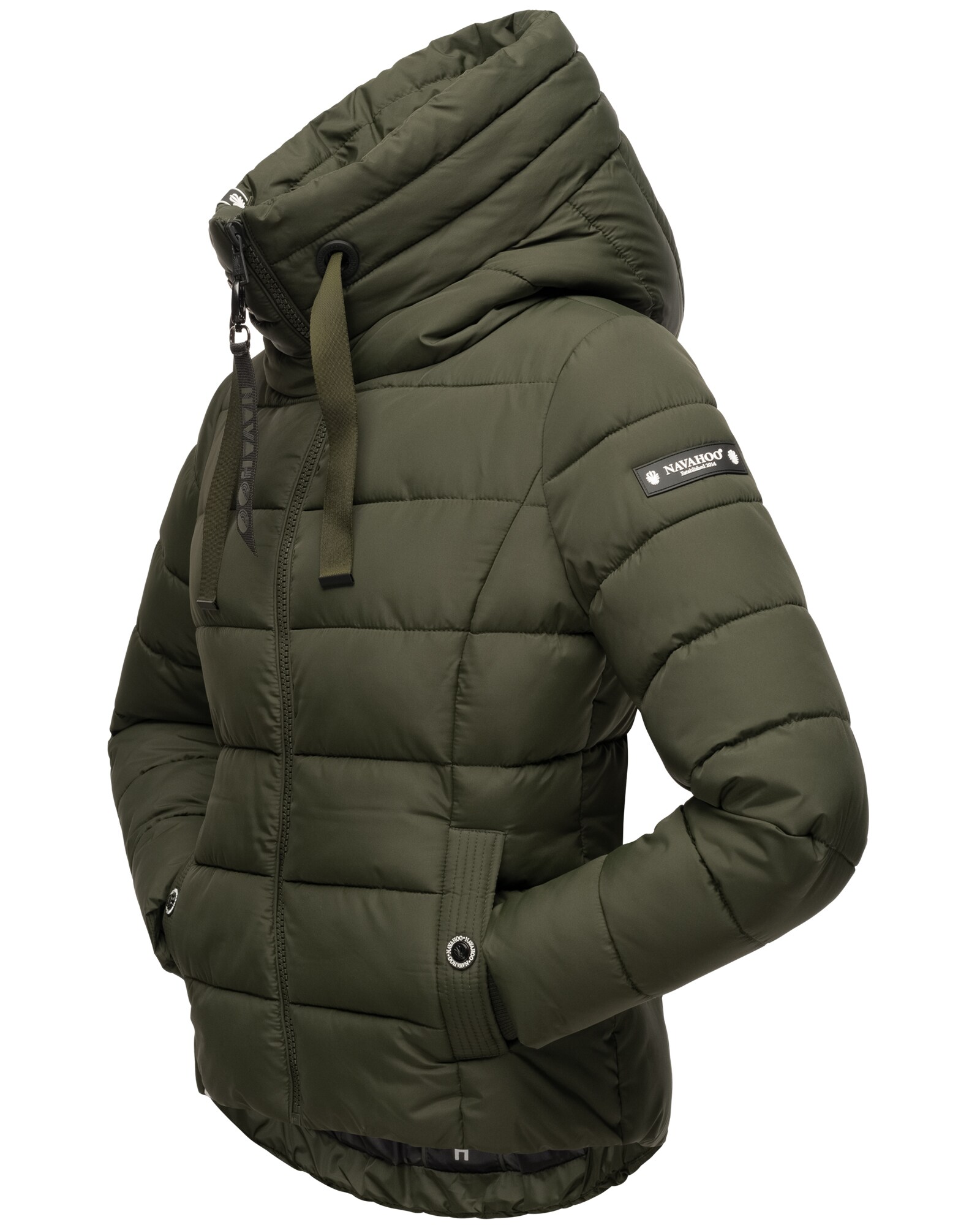NAVAHOO Damen Steppjacke stylische Winterjacke mit Kapuze Amayaa