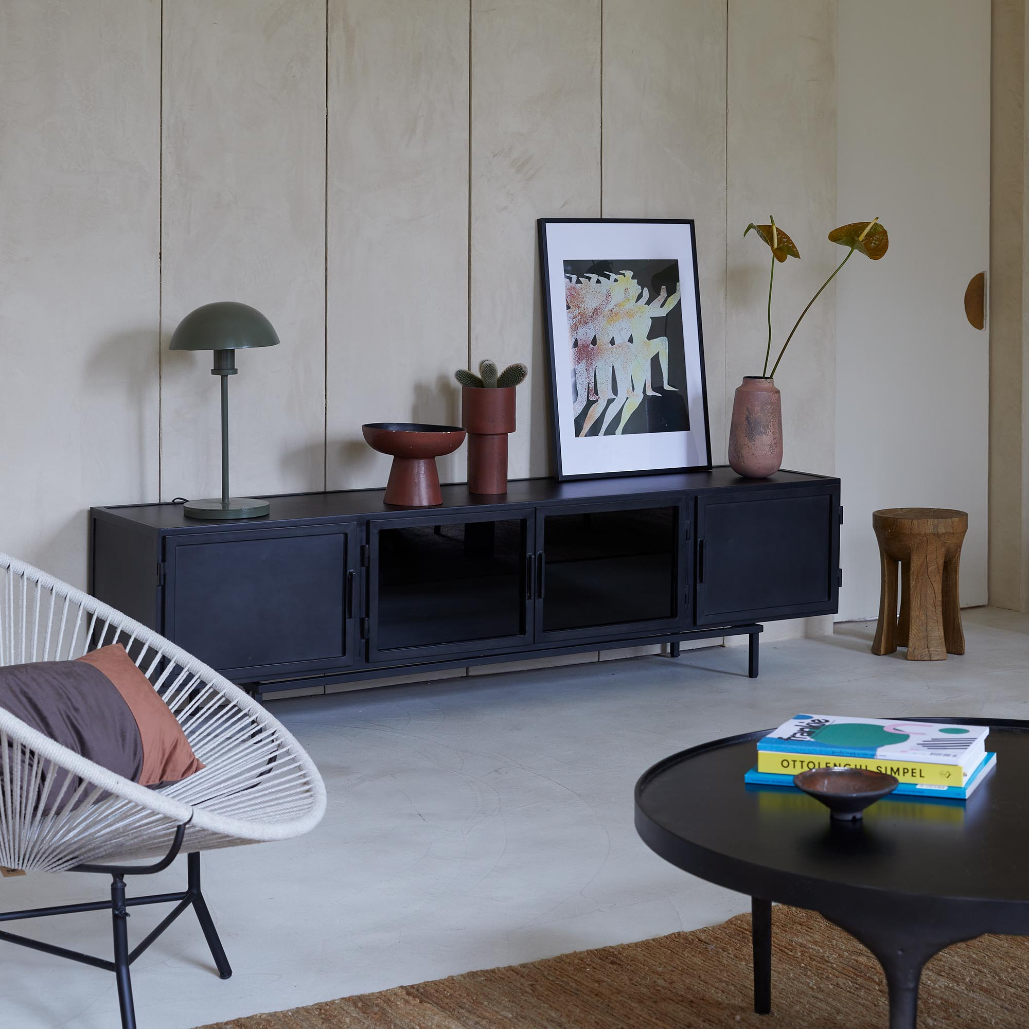 TV-Kast Brooklyn Black H53x200x44cm