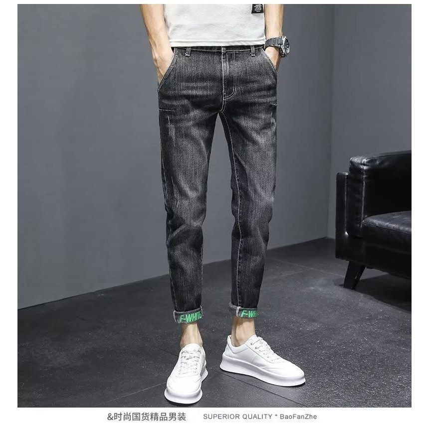 Nikoflin - Mid Rise Washed Distressed Slim Fit Jeans