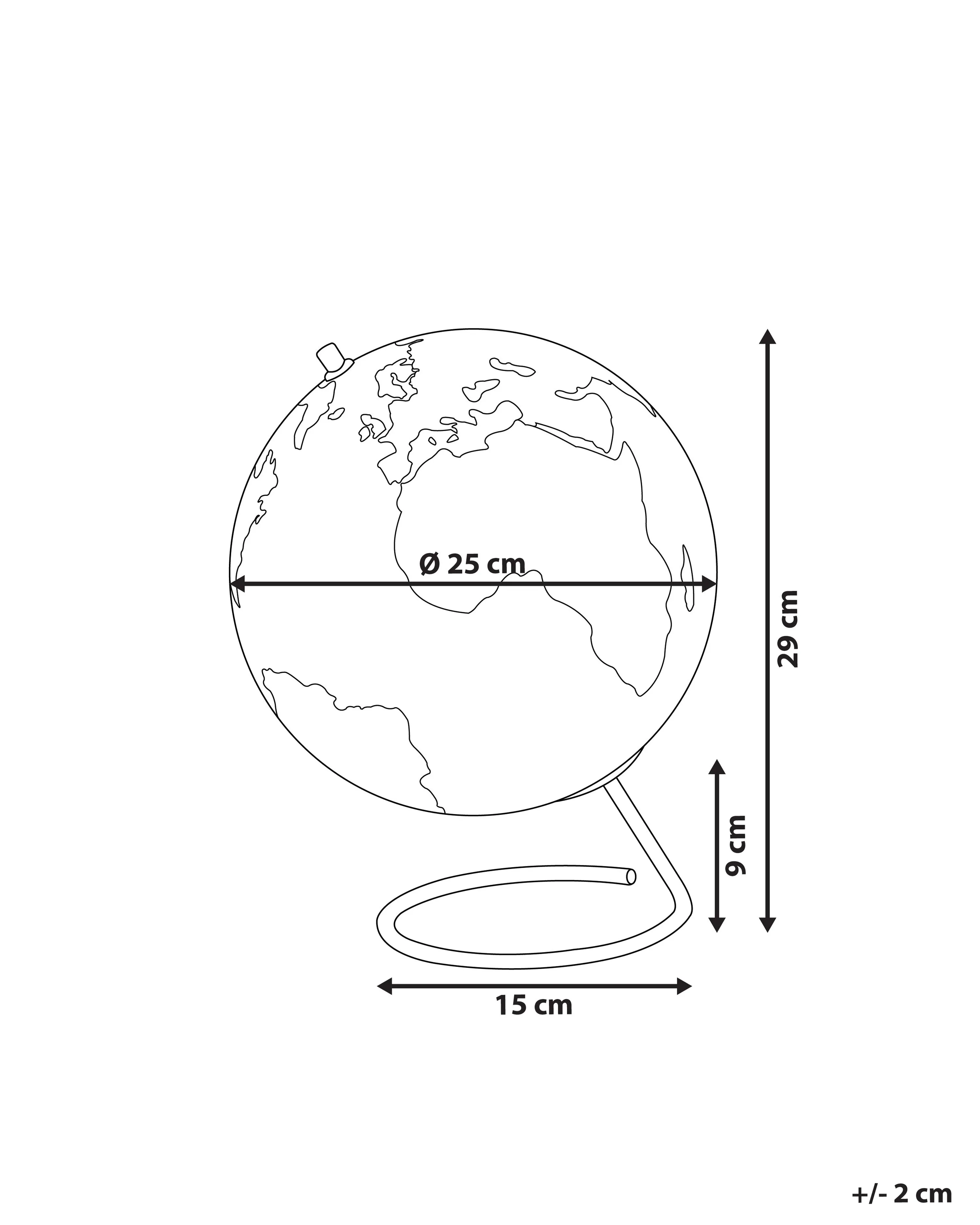 Wereldbol CARTIER Zwart 29 cm
