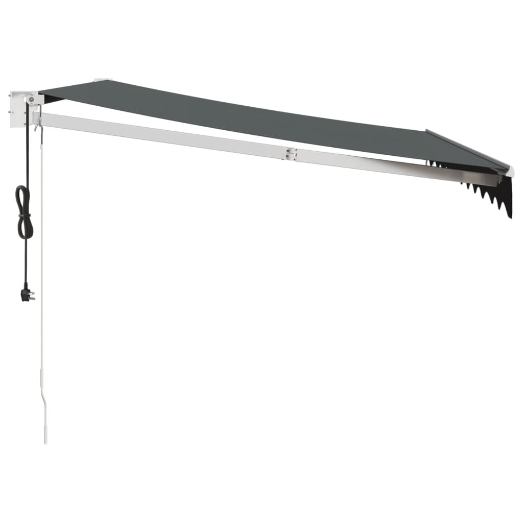 Auvent rétractable automatique anthracite 3,5x2,5 m