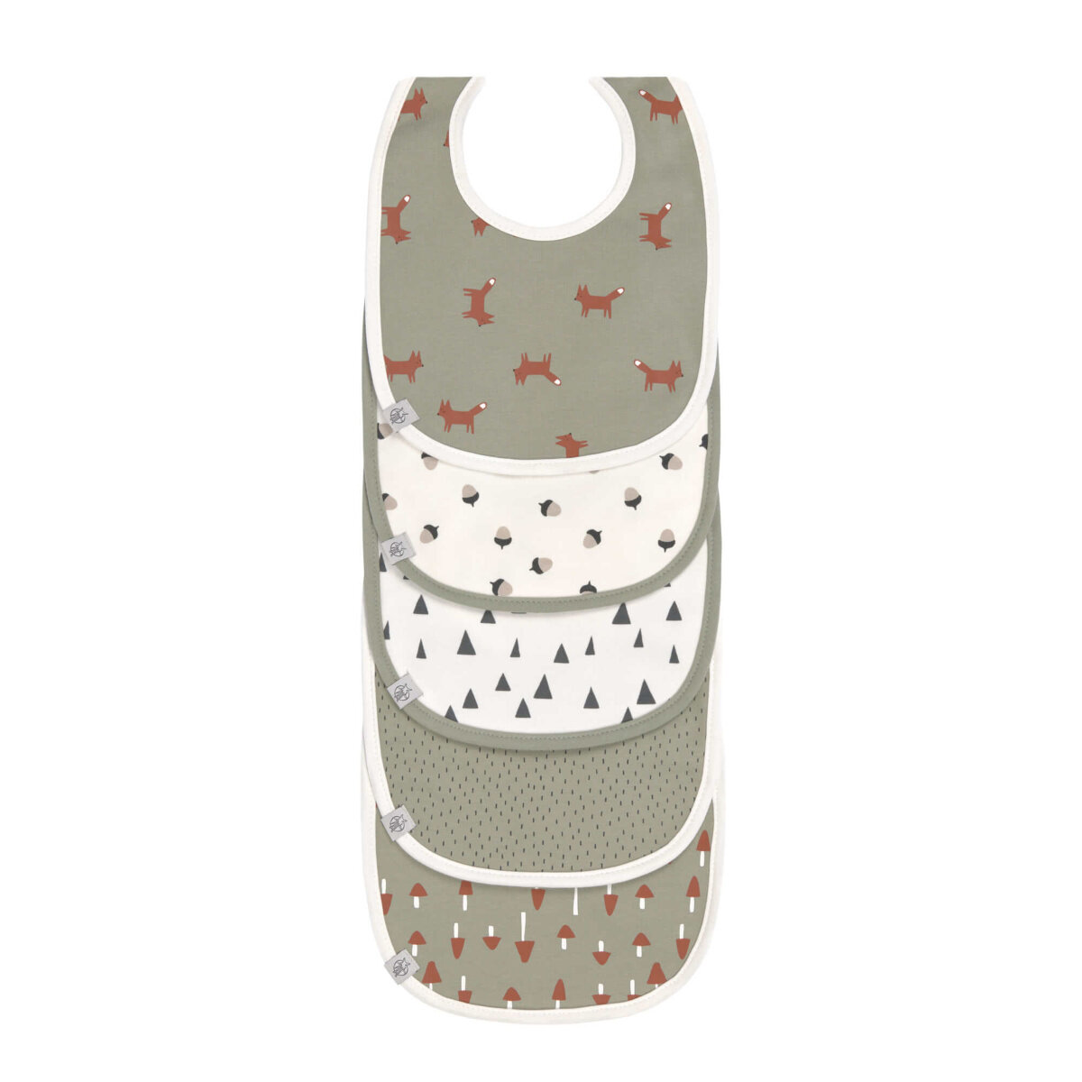 Lässig Lässig wasserdichte Lätzchen Little Forest Fox 5er Pack