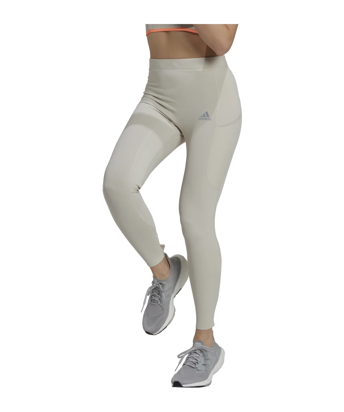 adidas Fast C.RDY Leggings Running Damen Beige