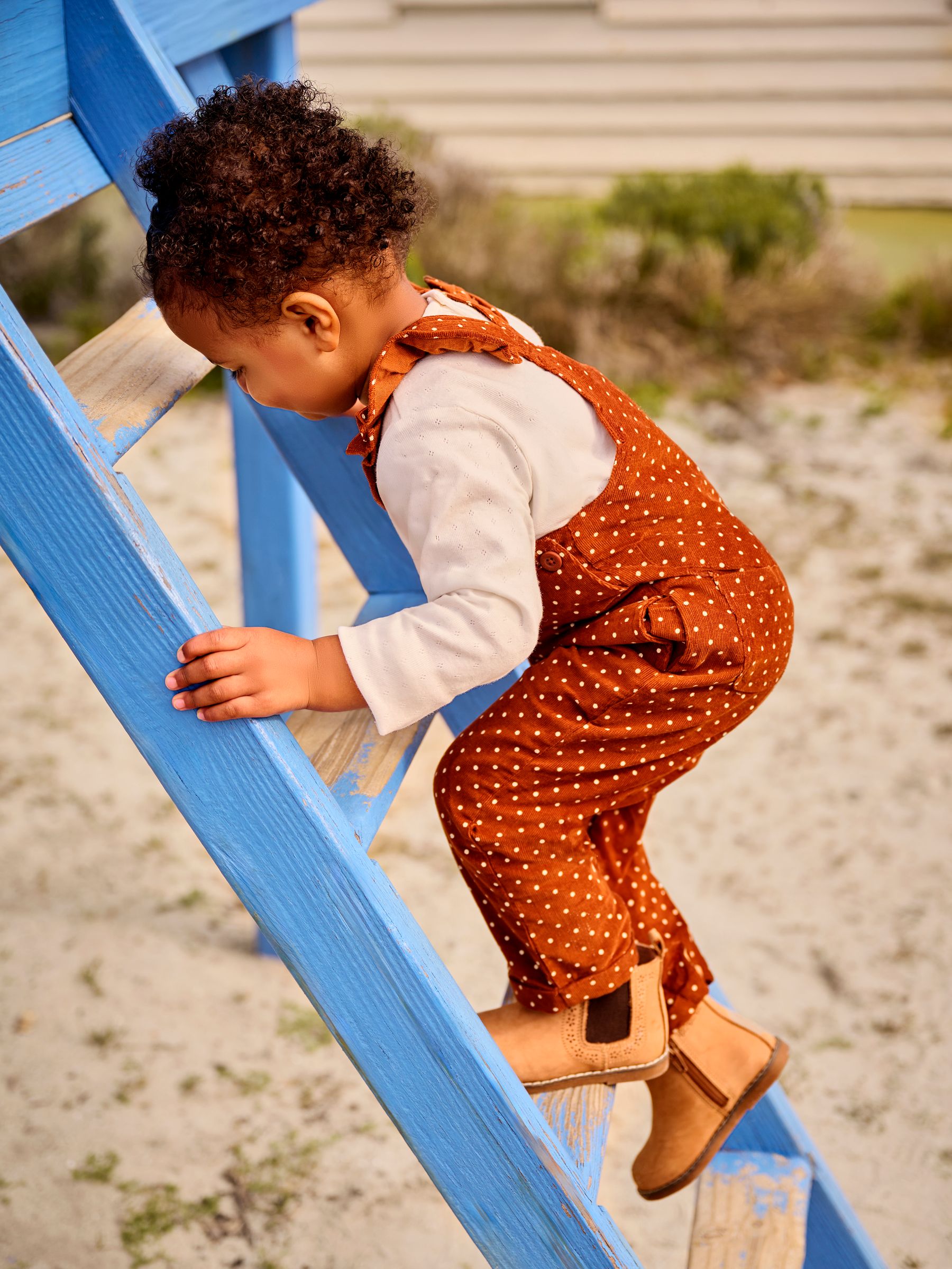 JoJo Maman Bébé - Set van tuinbroek met ruches en top