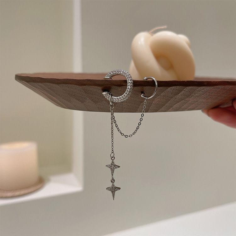 True Glam - Oormanchet met ster en ketting