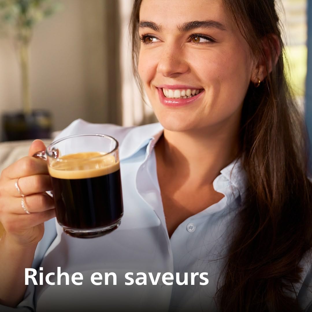 Philips Série 5400 Machine Expresso - Café à Grain - LatteGo Mousseur à Lait, 12 Spécialités de Café, Affichage Intuitif, 4 Profils Utilisateur, Chrome (EP5447/90)