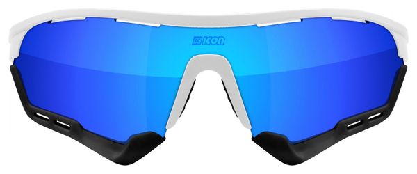 Scicon Sports Aerotech SCN PP Lunettes De Soleil De Performance Sportive (Multimirror Bleu Scnpp/Luminosité Blanche)