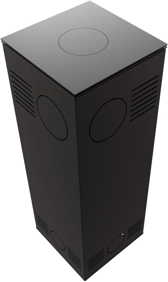 KRATKI Kaminofen aus Stahl TORA/S 8 kW Ø 150 Quarzsinter Oxide Moro schwarz Verkleidung mit Türfeder