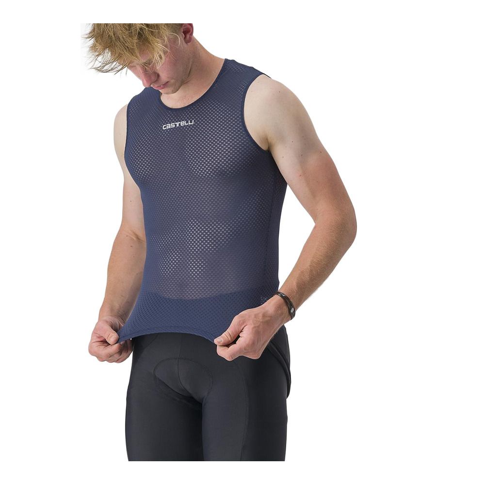 Castelli PRO MESH 2.0 - Sous-couche Homme bleu/blanc
