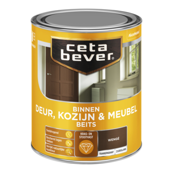 CetaBever Deur, Kozijn & Meubelbeits zijdeglans transparant wengé 750 ml