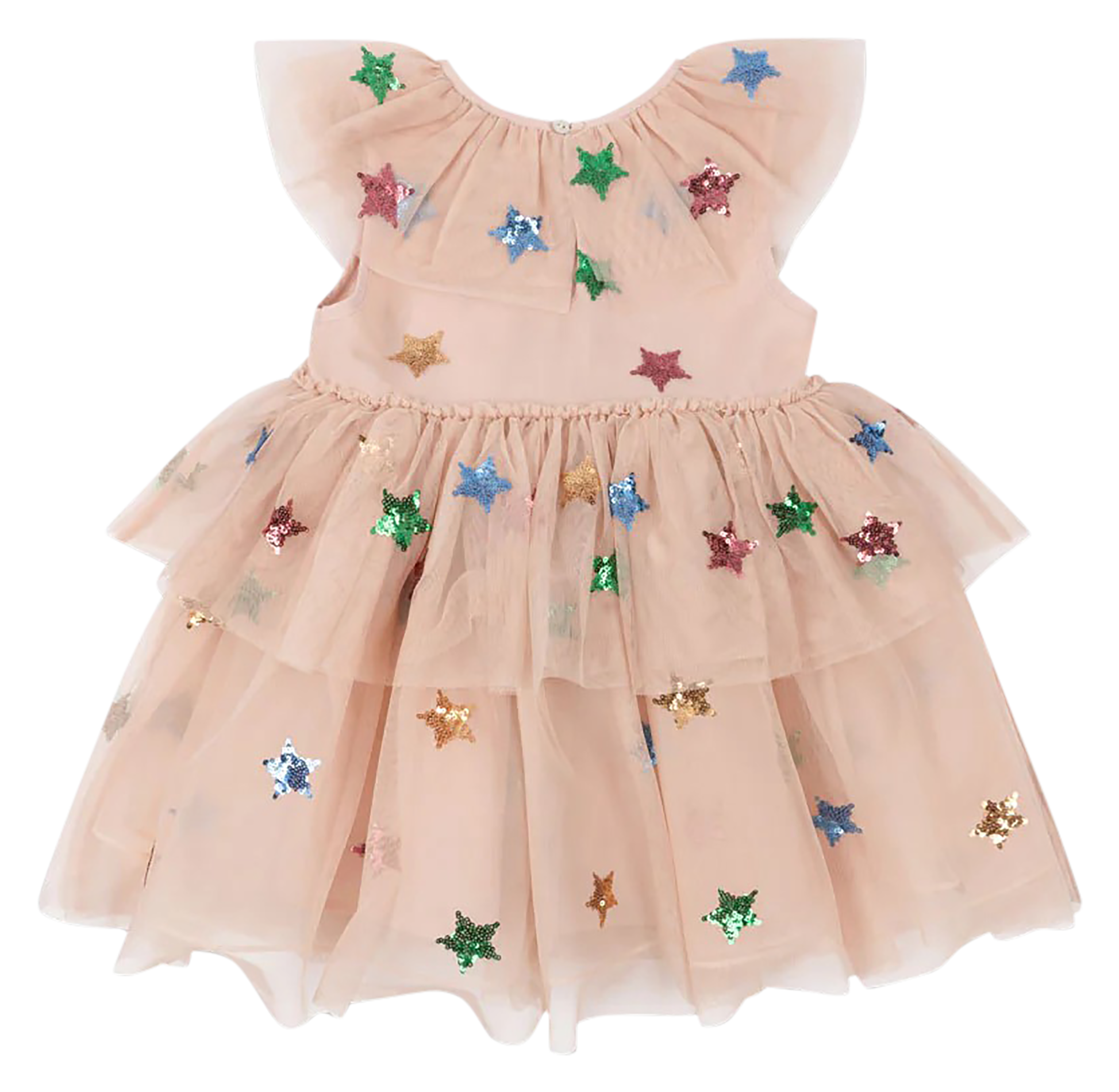 YVONNE - Robe courte à volants| Multicolore