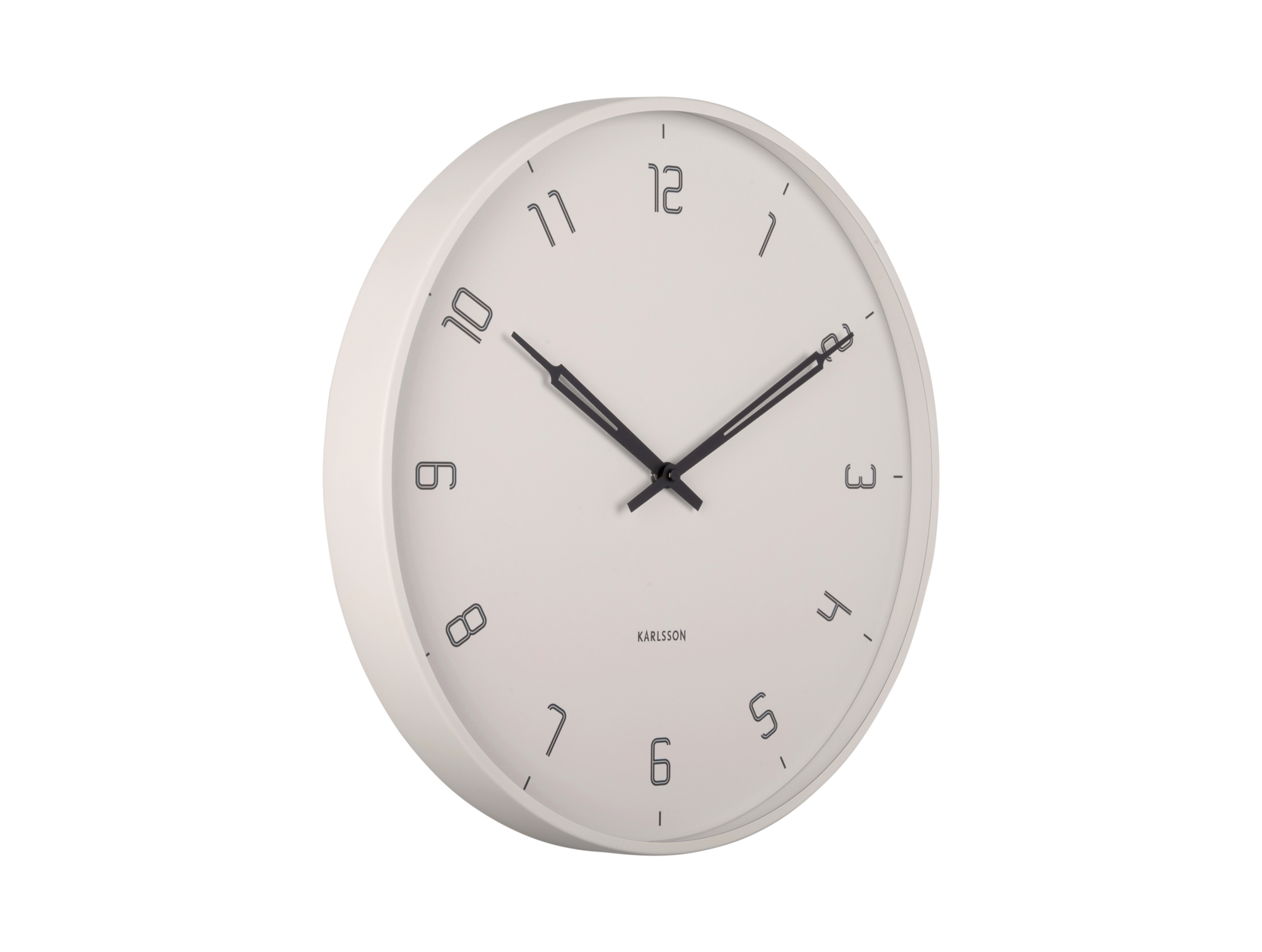 Wall clock Stark iron matt warm grey