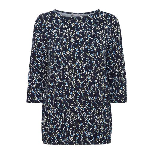 Fransa Blomstret Bluse, Navy Blazer Mix, L