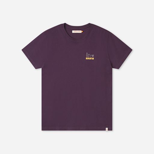 Revolution Printet T-shirt, Purple, XL
