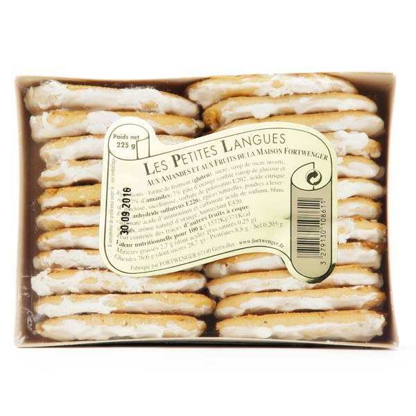 Petite langues aux amandes et aux fruits