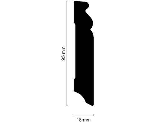 Plint SF272 sparren/grenen ruw 18 x 95 x 2400 mm