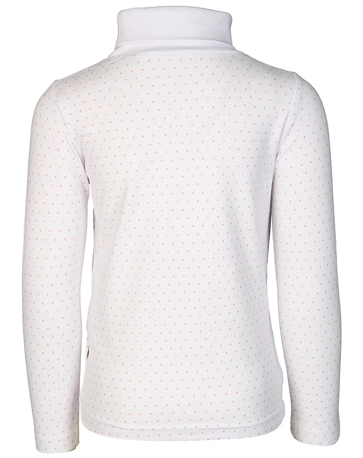 Rollkragen-Langarmshirt PÜNKTCHEN in weiß