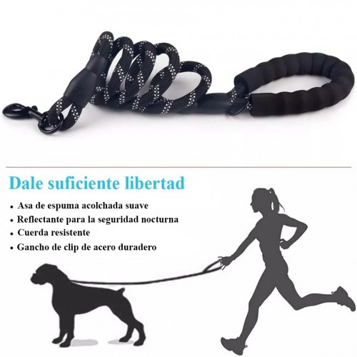 Coleira para cães MyPetCare, preta