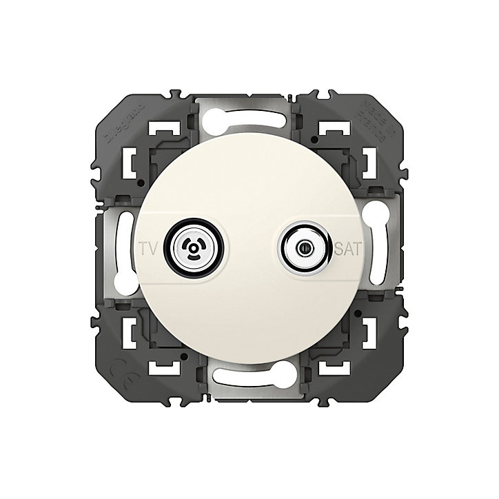 Prise TV-SAT Legrand Dooxie blanc carrée
