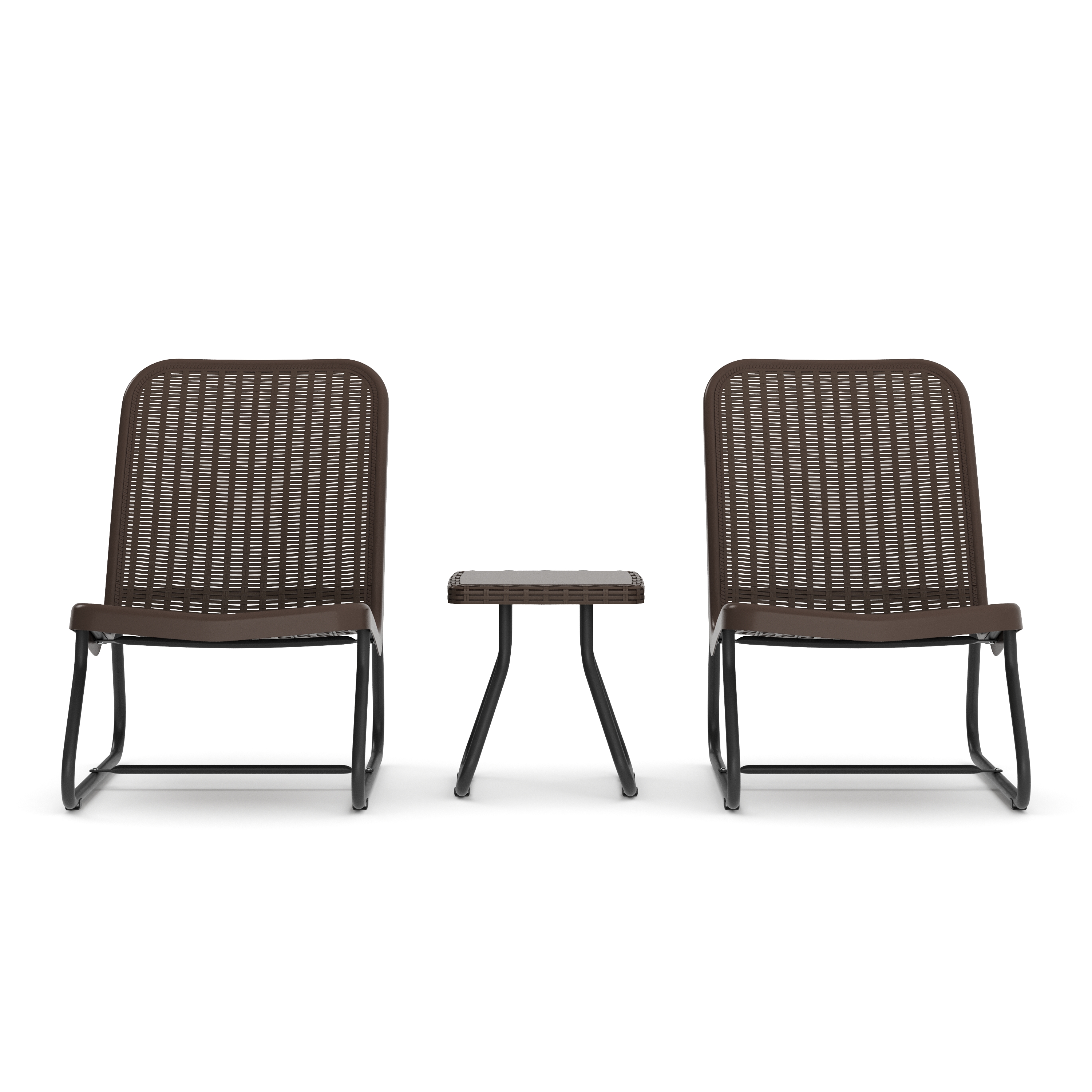 Gartenmöbel Set Rattan MERIVA braun