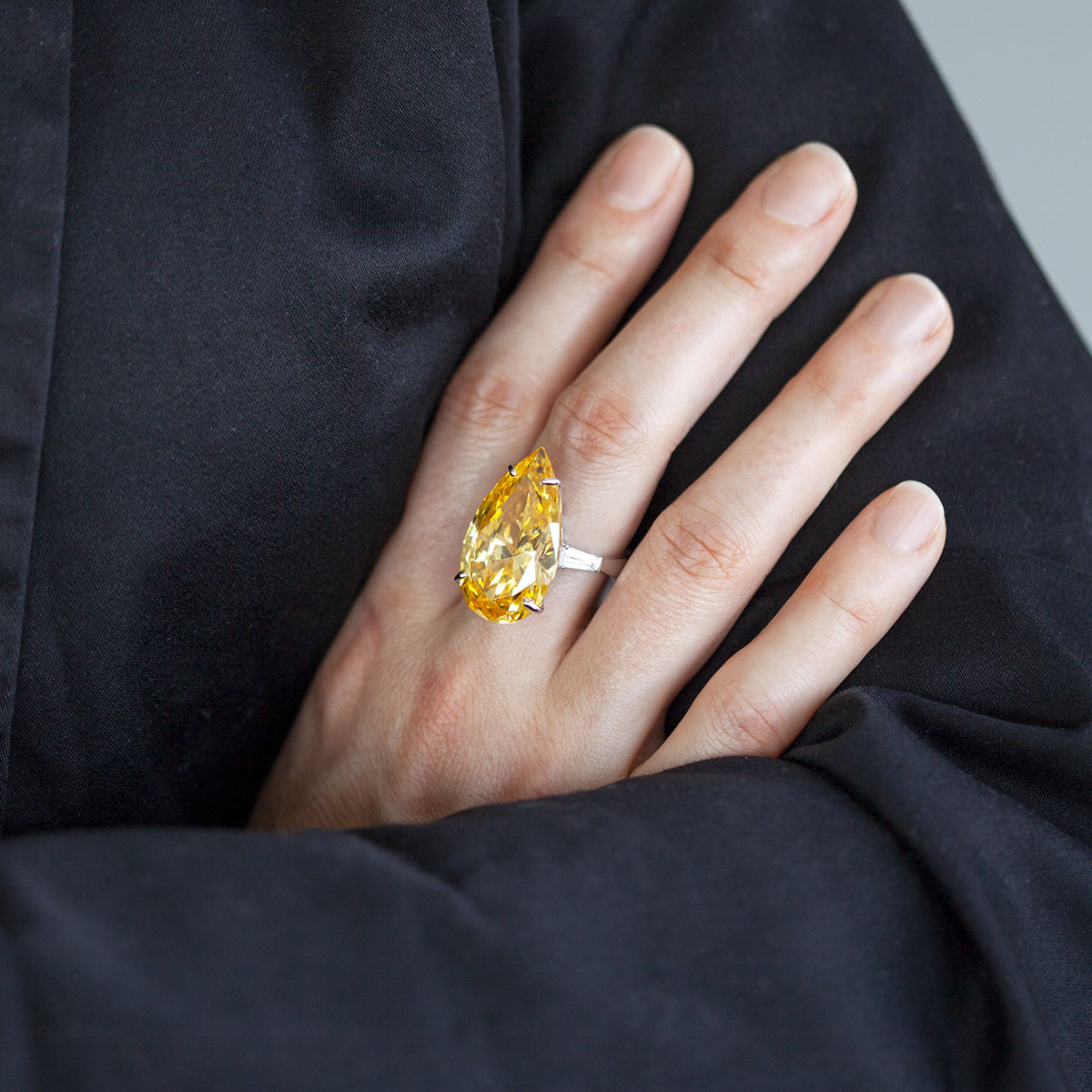 Bague argent 925 zirconia jaune