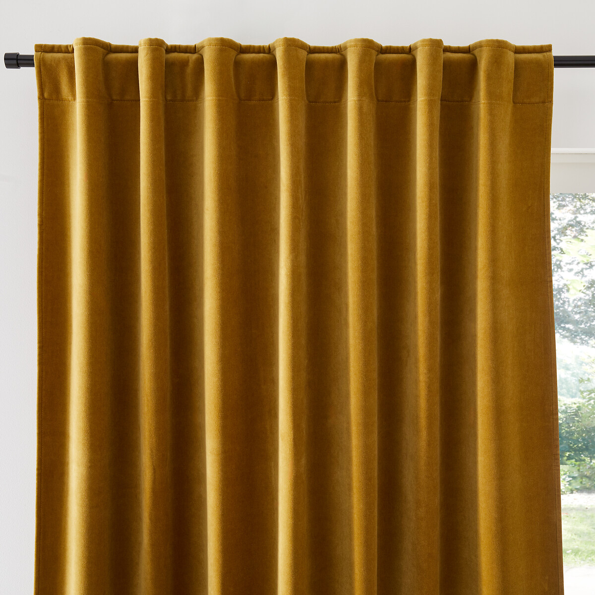 LA REDOUTE INTERIEURS<br>Cortina térmica em veludo com laços ocultos, Veludo
