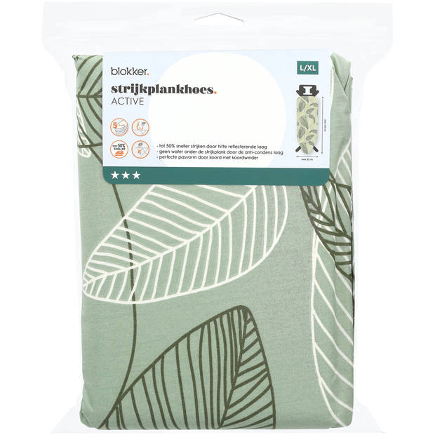 Blokker Strijkplankhoes Active - L/XL - 140x50 cm - Tropical Leaves