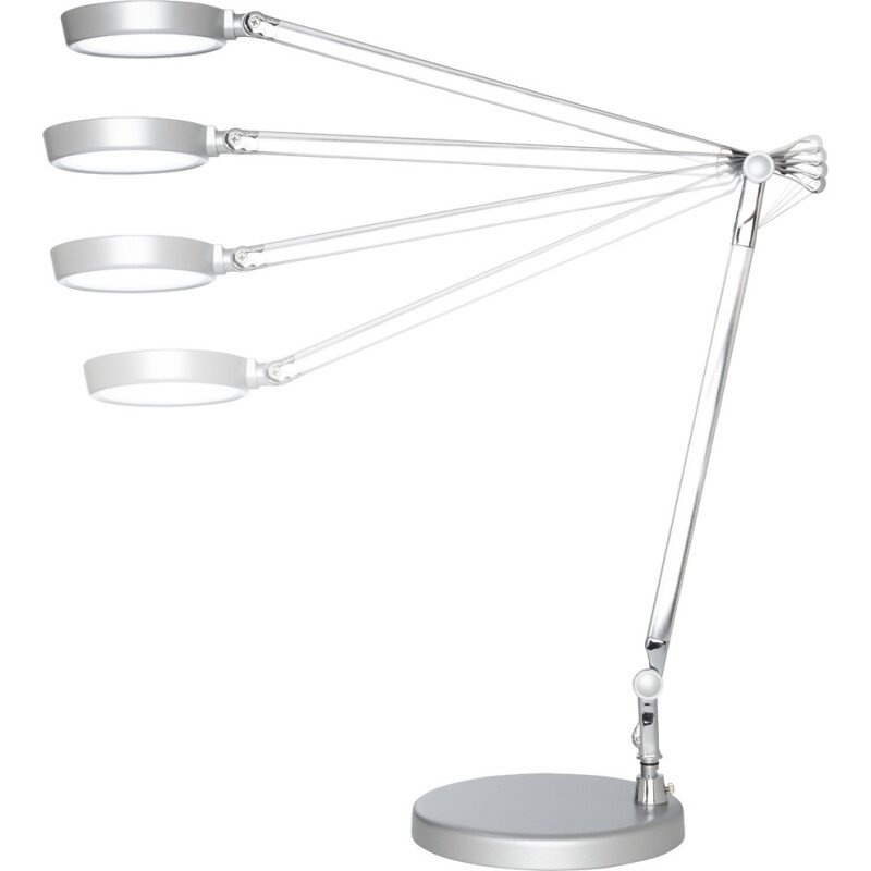 Lampe de bureau Led Unilux senza2 gris métal/chrome prise Europe