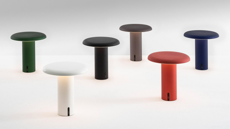 Artemide Takku tafellamp LED oplaadbaar anodized grey