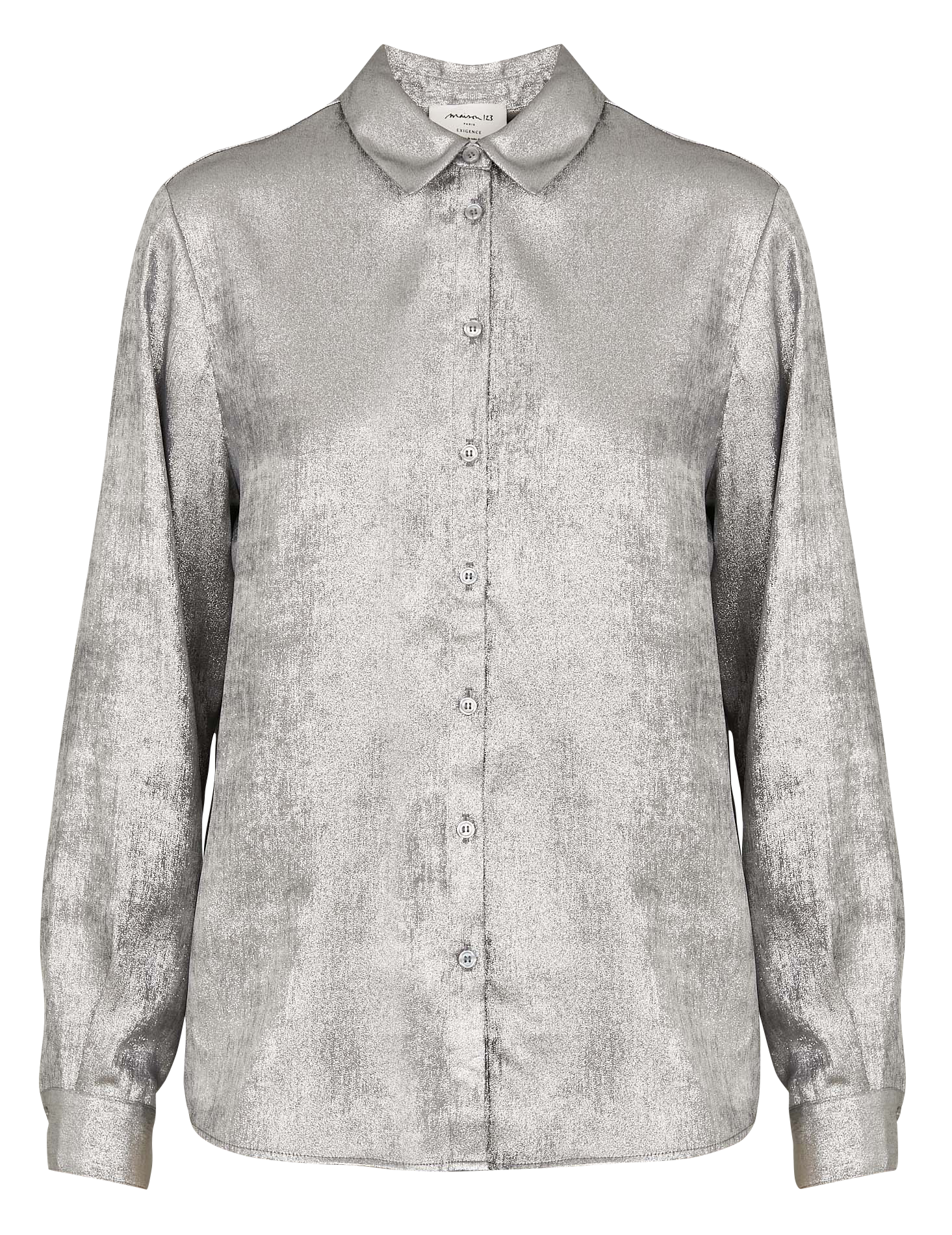 COLETTE - Chemise droite métallisée| Argent