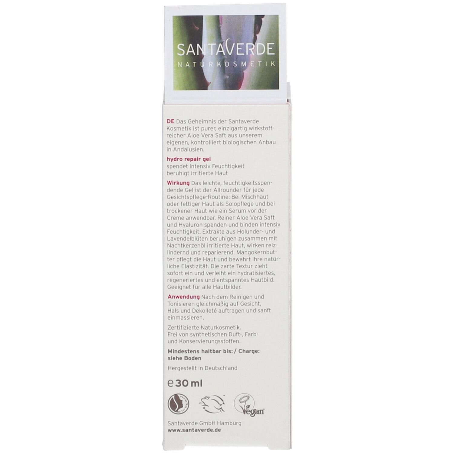 SANTAVERDE Aloe Vera Hydro Repair Gel