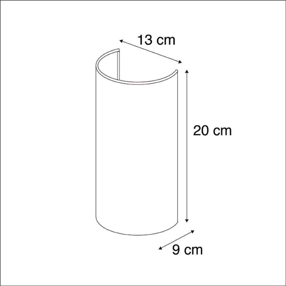 Qazqa wandlampen drum wit e27