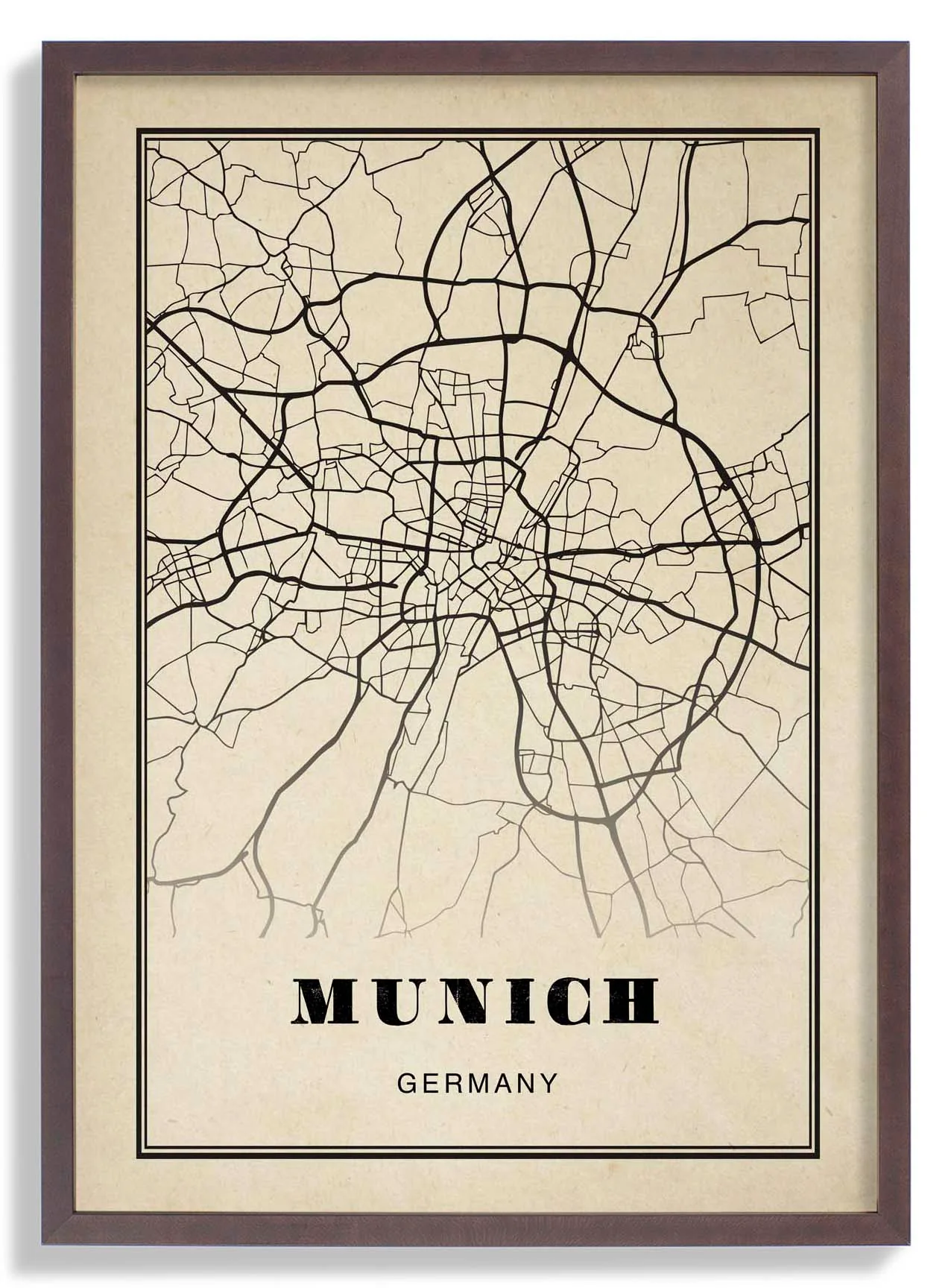 München Stadt Sepia