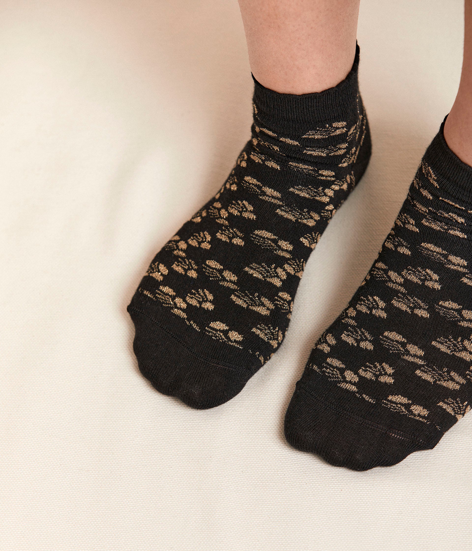 Chaussettes motifs dorés Elodie