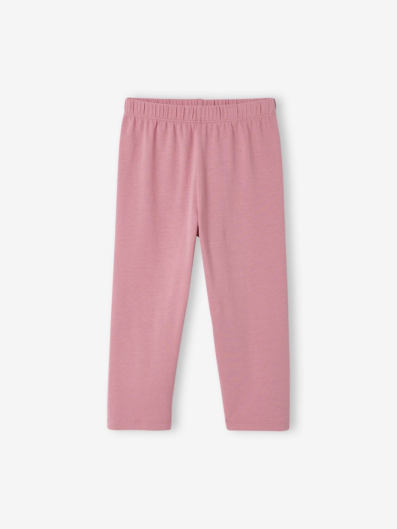 Conjunto de 2 leggings lilás de comprimento médio para meninas