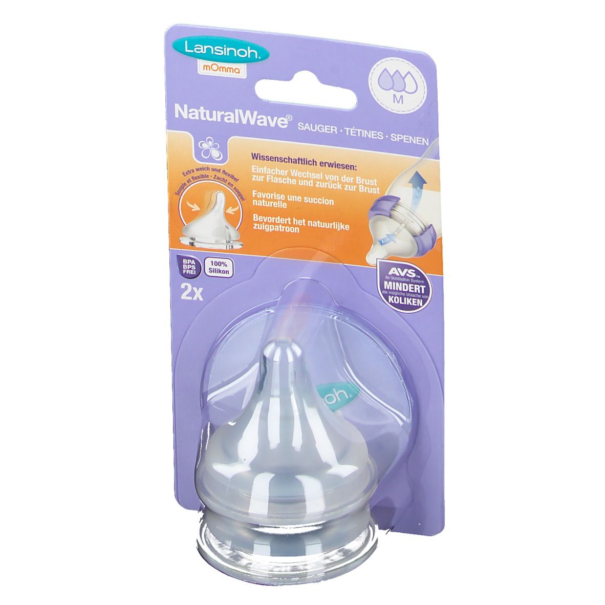 Lansinoh Natural Wave Silikonsauger M