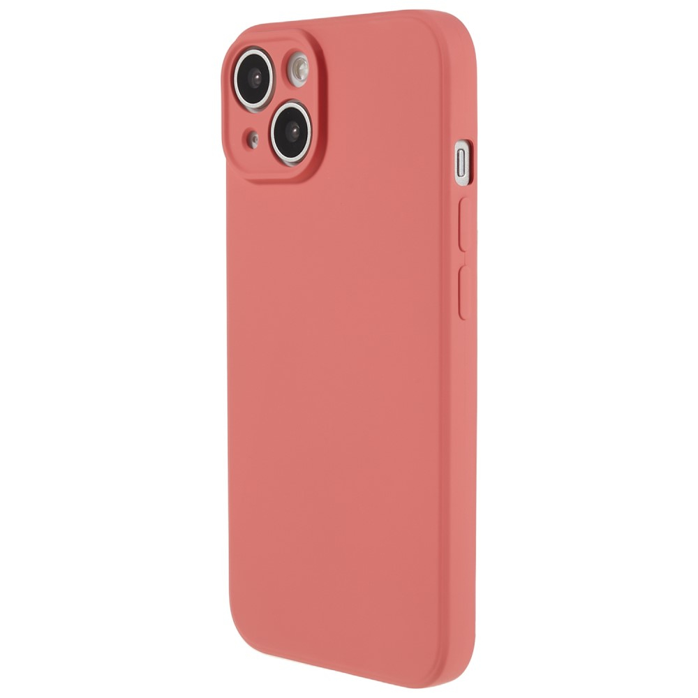 iPhone 15 Gummi Case Hülle mit Kameraschutz - Hellrot (Matt)