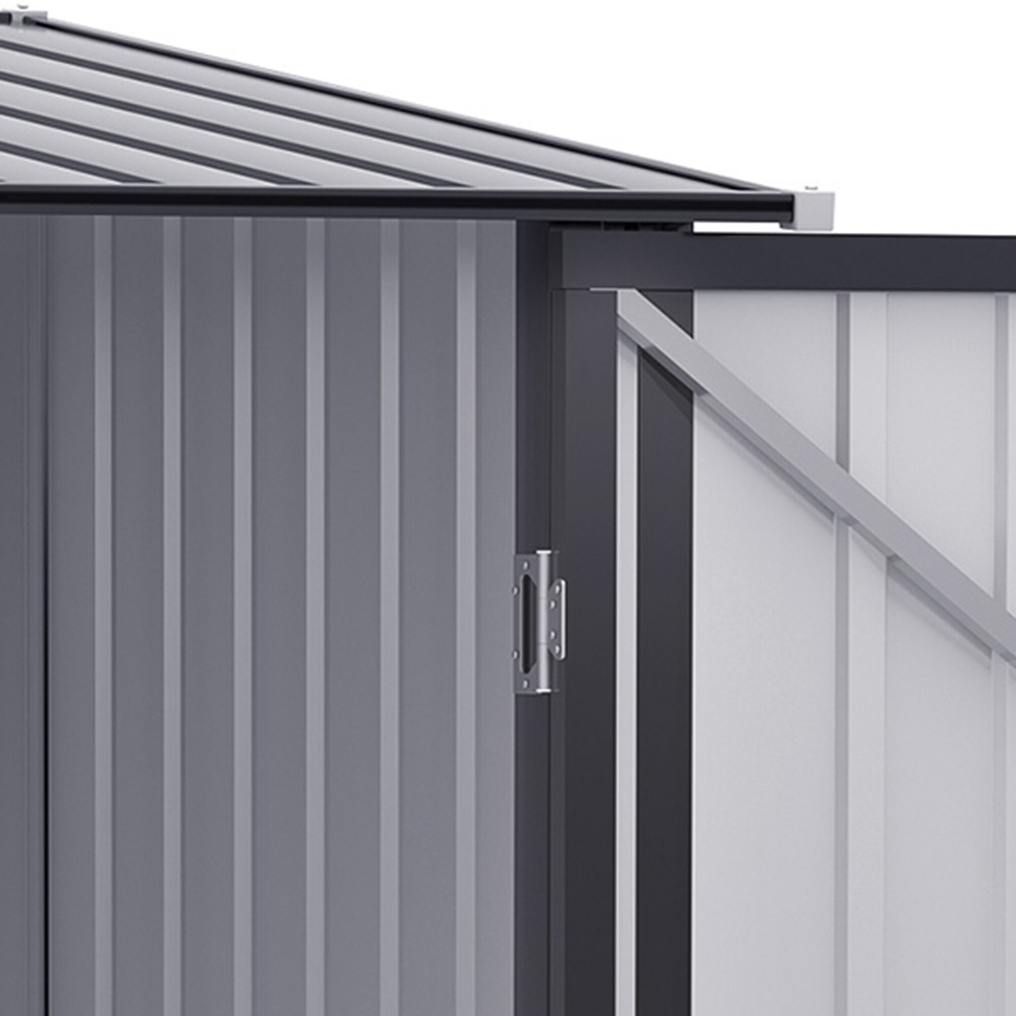 Outsunny Gerätehaus mit Pultdach grau 100B x 103T x 160H cm