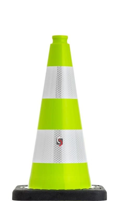 UvV-FLEX Groene Verkeerskegel Pyloon 50 cm Flexibele, Stabiele Afzetkegels, Waarschuwingskegels / Gedeeltelijk Reflecterend RA1