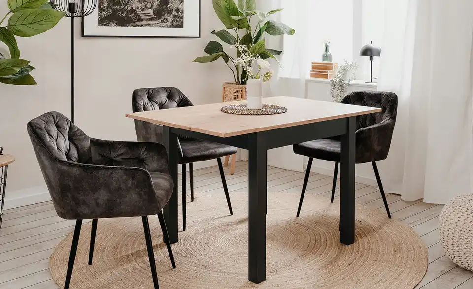 Esstisch in verschiedenen Größen Ben 80x80 cm Asteiche, Asteiche (Nachbildung)