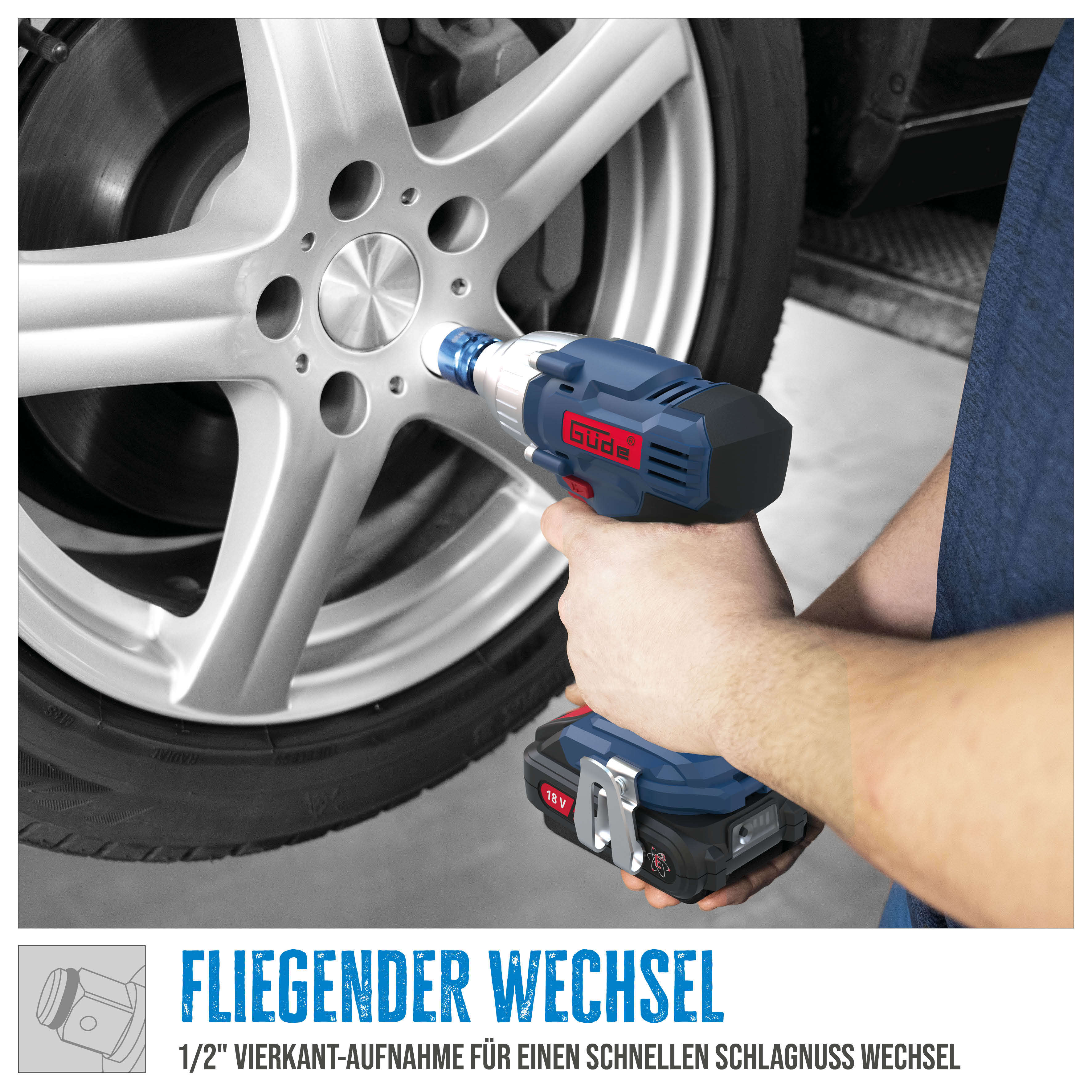 Güde Akku Schlagschrauber Set
