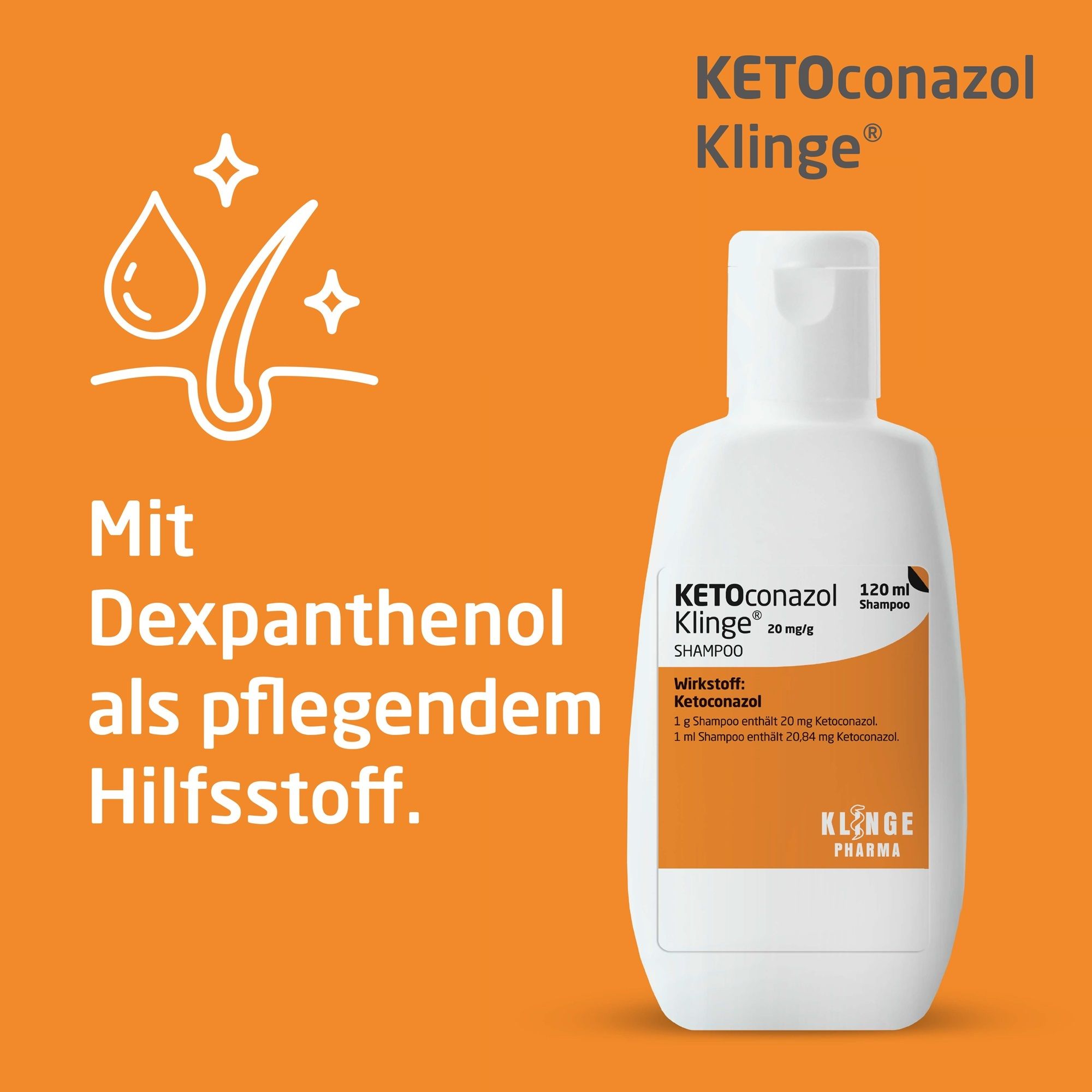 Ketoconazol Klinge 20 mg/g Shampoo bei Schuppen und Juckreiz