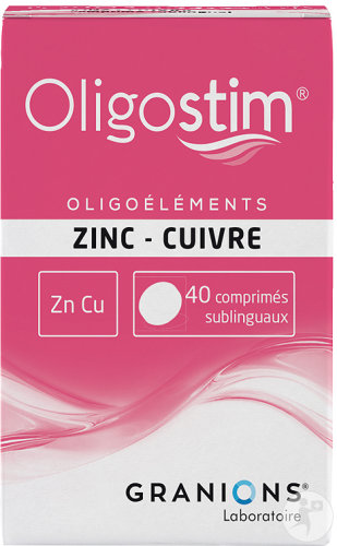 Granions Oligostim Zinc-Cuivre 40 Comprimés Sublinguaux