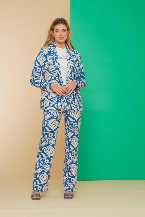 Geisha blauwe dames blazer