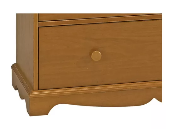 Commode Pin Miel de Style Anglais 5 Tiroirs L 96.2 H 97.4 P 42.5 cm