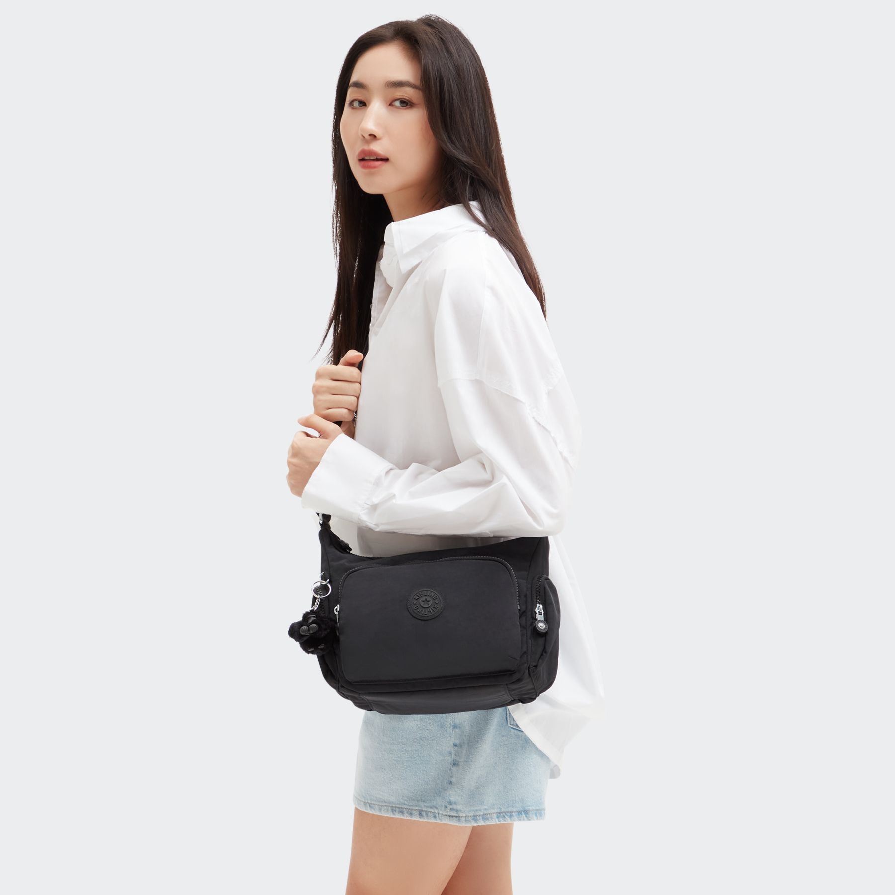 GABB S Sac à bandoulière de taille moyenne avec bandoulière réglable - Black Noir