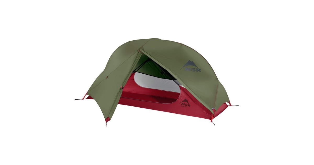 MSRHubba NX Solo Backpacking Tent  (Olijfgroen/rood)