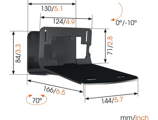 VOGEL'S - Support mural SOUND 3205 Noir